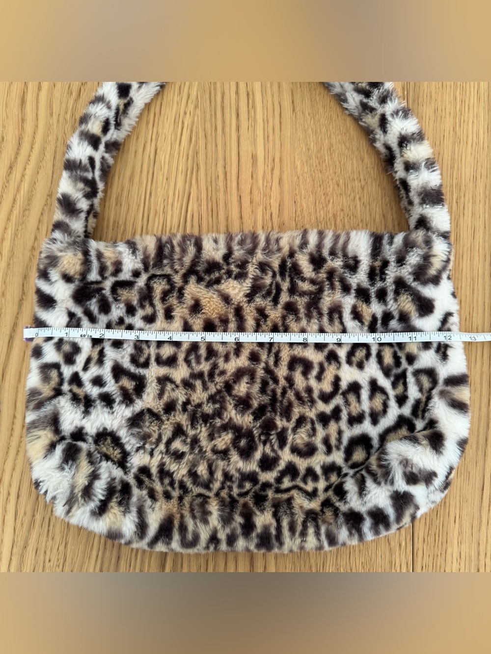 Brandy Melville Faux Fur Leopard Print Shoulder Bag - Picture 4 of 5